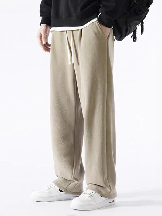 Winter Fleece Wide Leg Sweatpants
