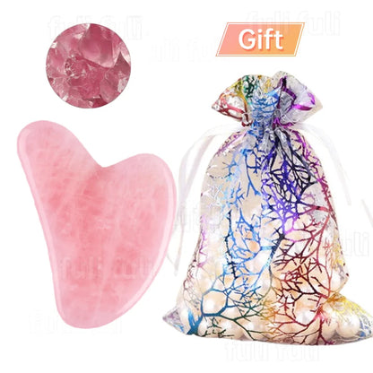 Rose Quartz Powder Crystal Jade Roller Massager