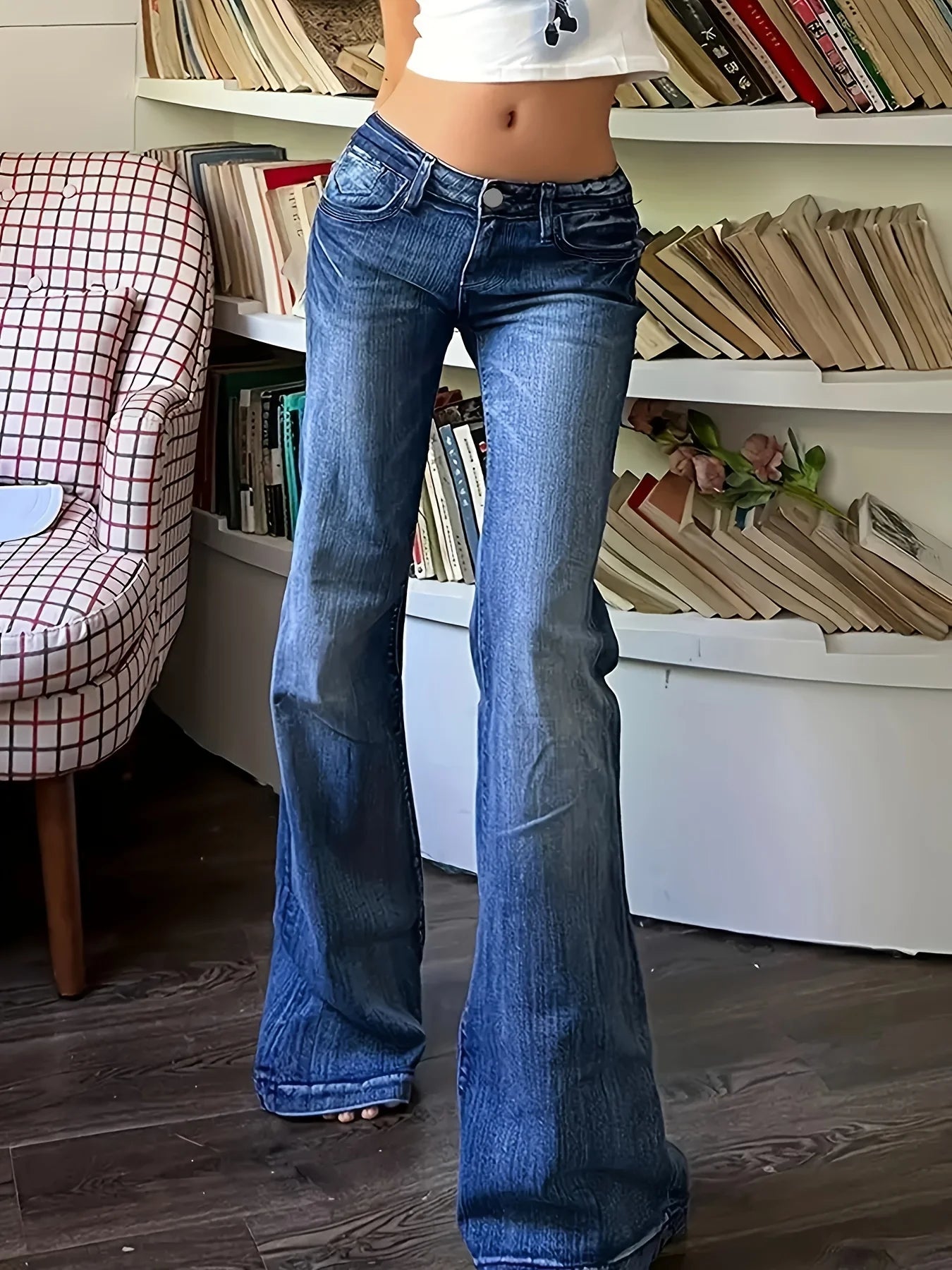 High Waist Slimming Bootcut Jeans – Trendy Street Style Essential