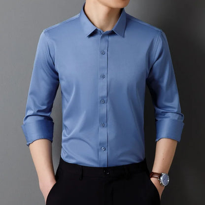 Classic Solid Color Long Sleeve Shirt