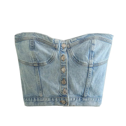 New Women’s Strapless Crop Tube Top – Sexy Club Party Style