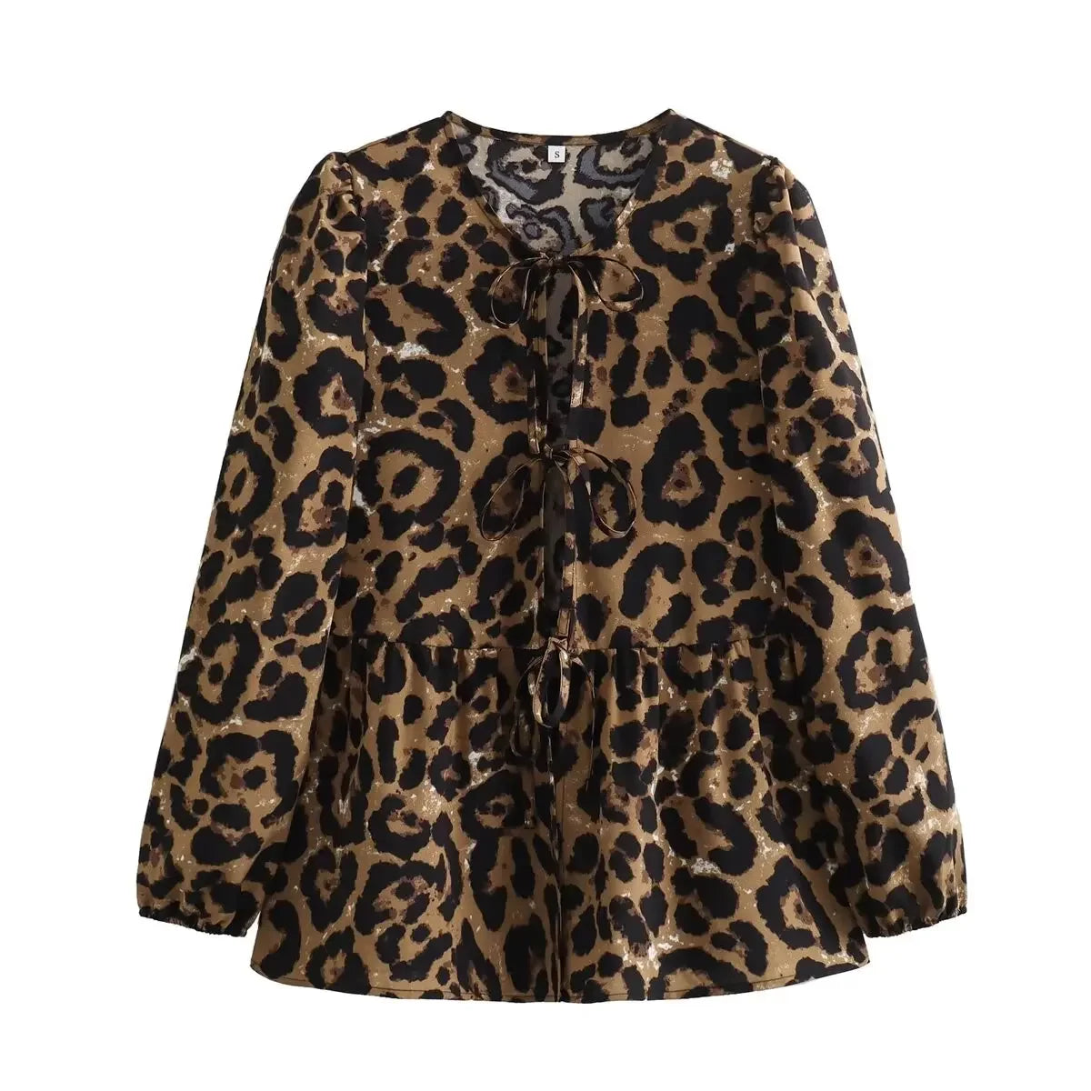 Vintage Women Puff Sleeve Loose Shirts