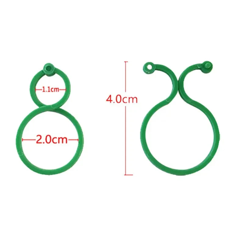 50Pcs 8 Word Buckle Vine Tying Clips Ring