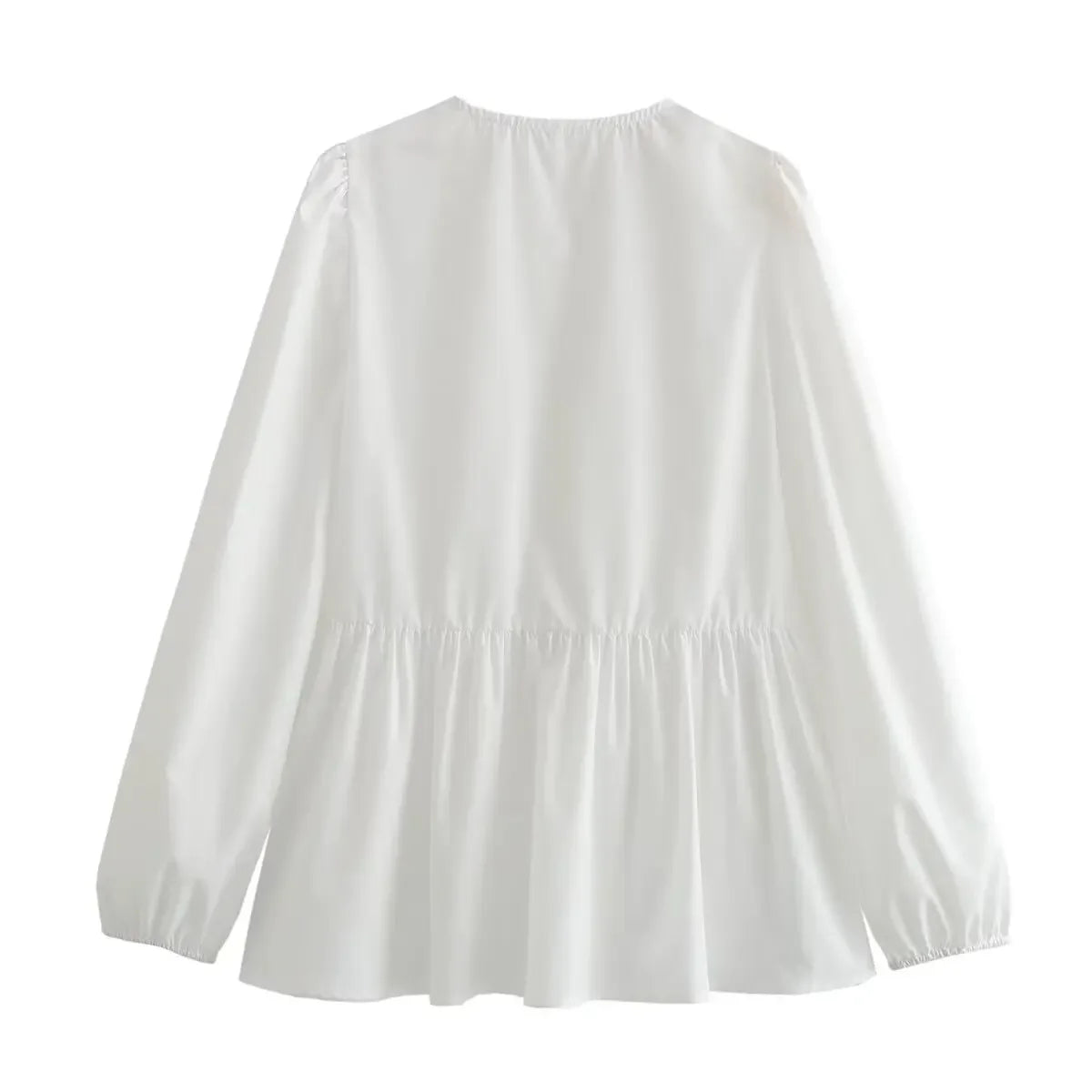 Vintage Women Puff Sleeve Loose Shirts