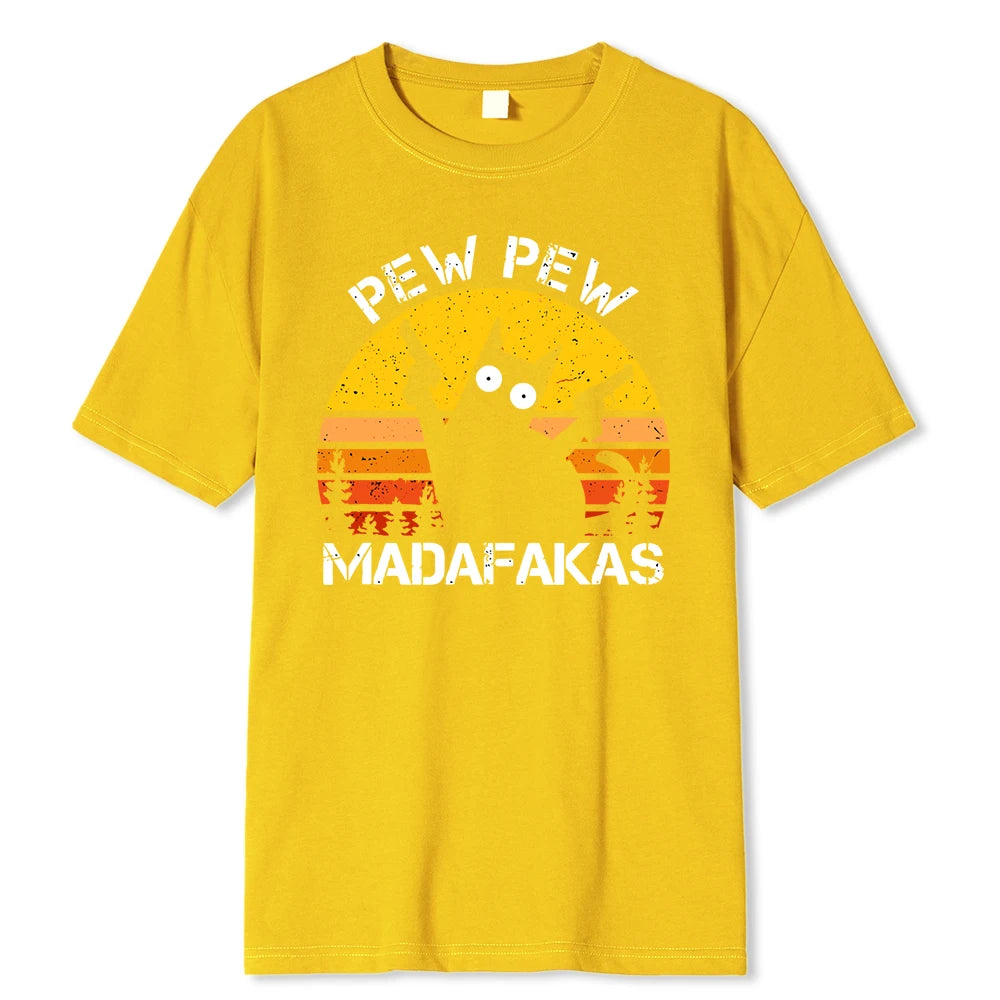 Pew Pew Cat with Guns T-shirt