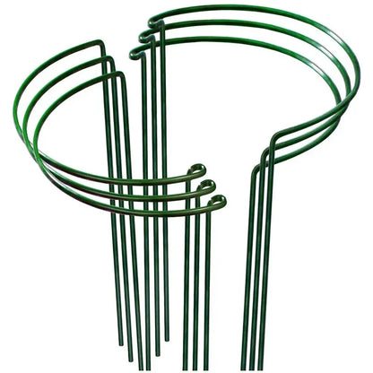 6pcs Tall Plant Support Stakes Metal Half Round Garden Plant