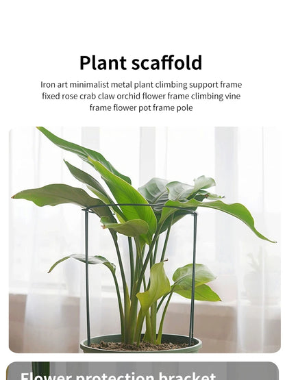 6pcs Tall Plant Support Stakes Metal Half Round Garden Plant