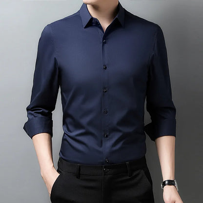 Men's  Solid Color Long Sleeved Shirt