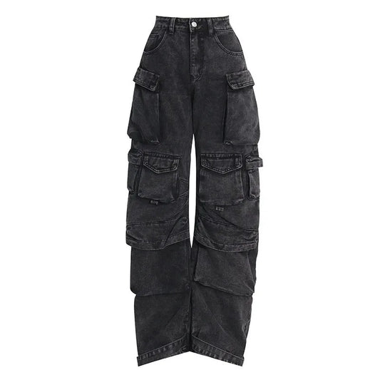 Trendy Women's Streetwear Cargo Jeans