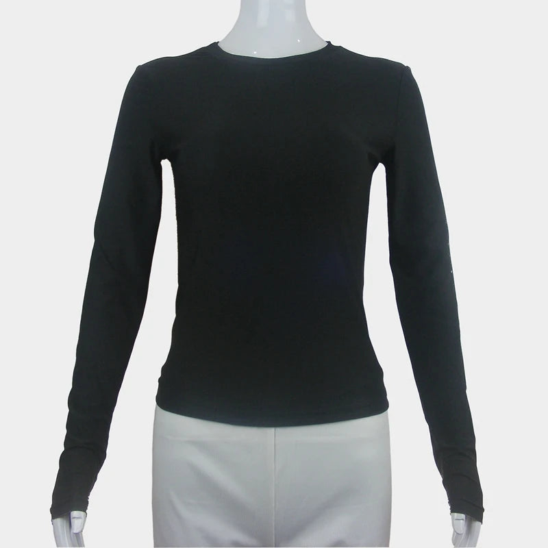 Slim Fit Knitted Long Sleeve Tee – Casual Streetwear Essential
