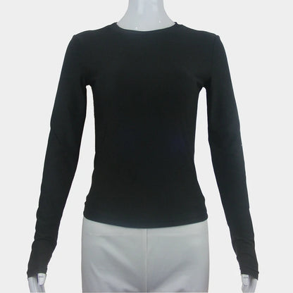 Slim Fit Knitted Long Sleeve Tee – Casual Streetwear Essential