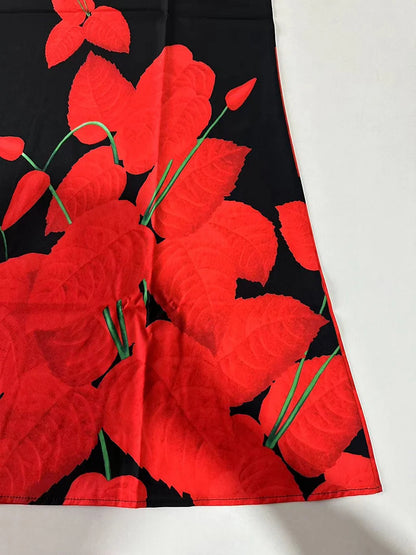 V-Neck Sleeveless Printed Flowy Dress