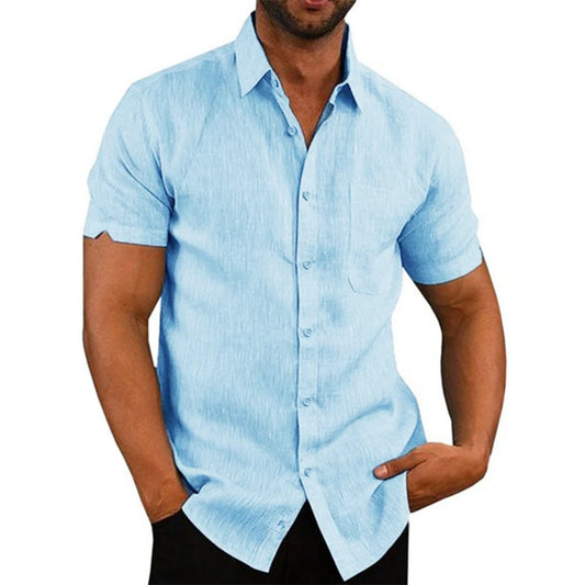 Cotton Linen Turn-Down Collar Beach Shirt







4o