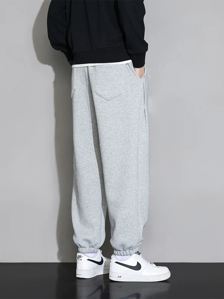 Plus Size Elastic Waist Cotton Joggers