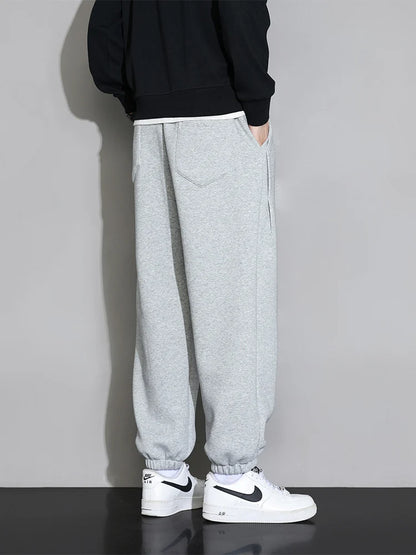 Plus Size Elastic Waist Cotton Joggers