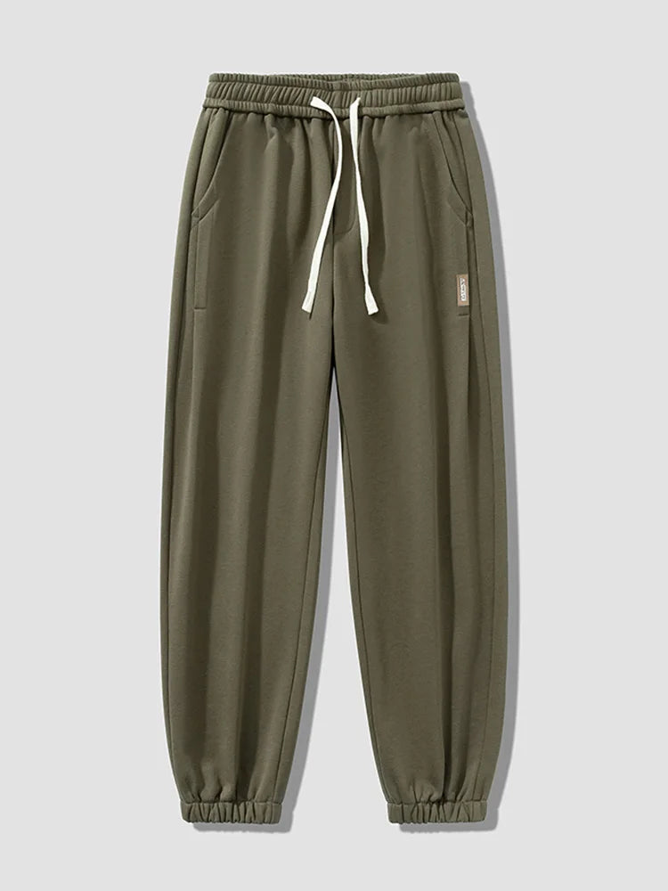 Plus Size Elastic Waist Cotton Joggers