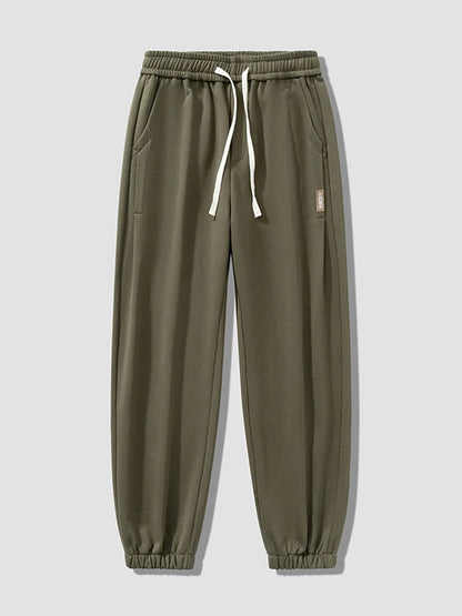Plus Size Elastic Waist Cotton Joggers
