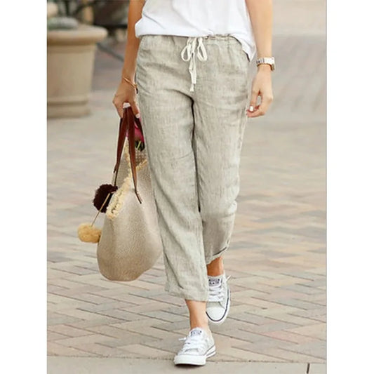Women's Casual Cotton Drawstring Pants