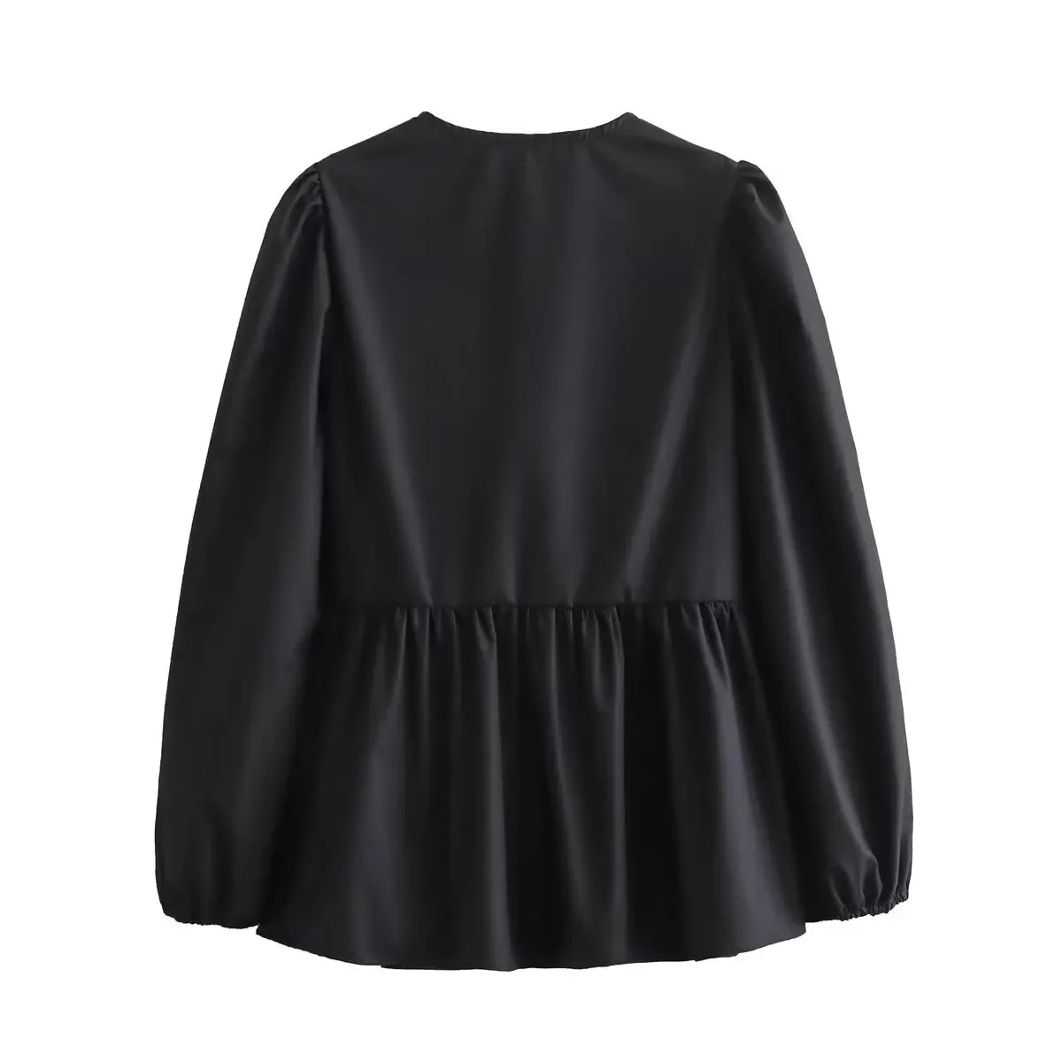Vintage Women Puff Sleeve Loose Shirts