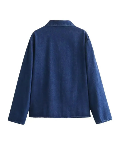 Women Fashion Lapel Collar Lace Up Blouses