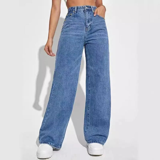 European & American Loose Wide Leg Jeans