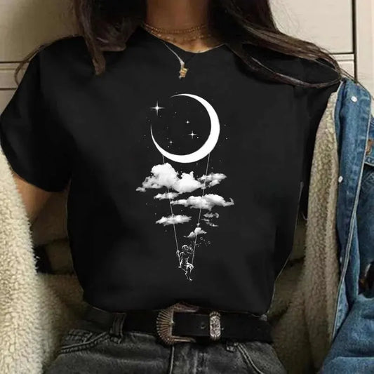 90s Cartoon Graphic Black T-Shirt