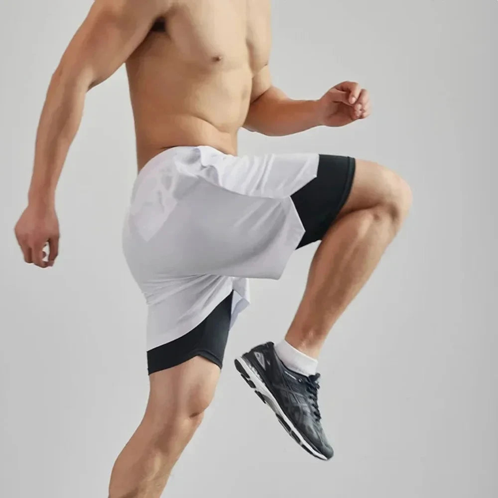 Men's Two-in-One Quick Dry Sports Shorts