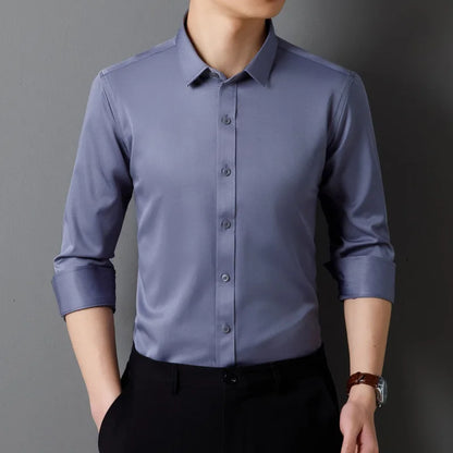 Classic Solid Color Long Sleeve Shirt