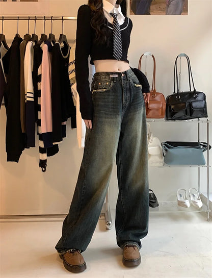 Women's Loose Wide Leg Jeans – Retro Street Fashion Essential
