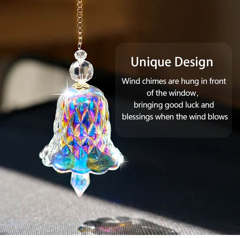 Rainbow Crystal Wind Chime Window Hanging Bell