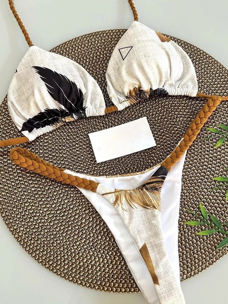 Bikini High Waist Swimsuit – Sexy Zebra Print Brazilian Bikini Set