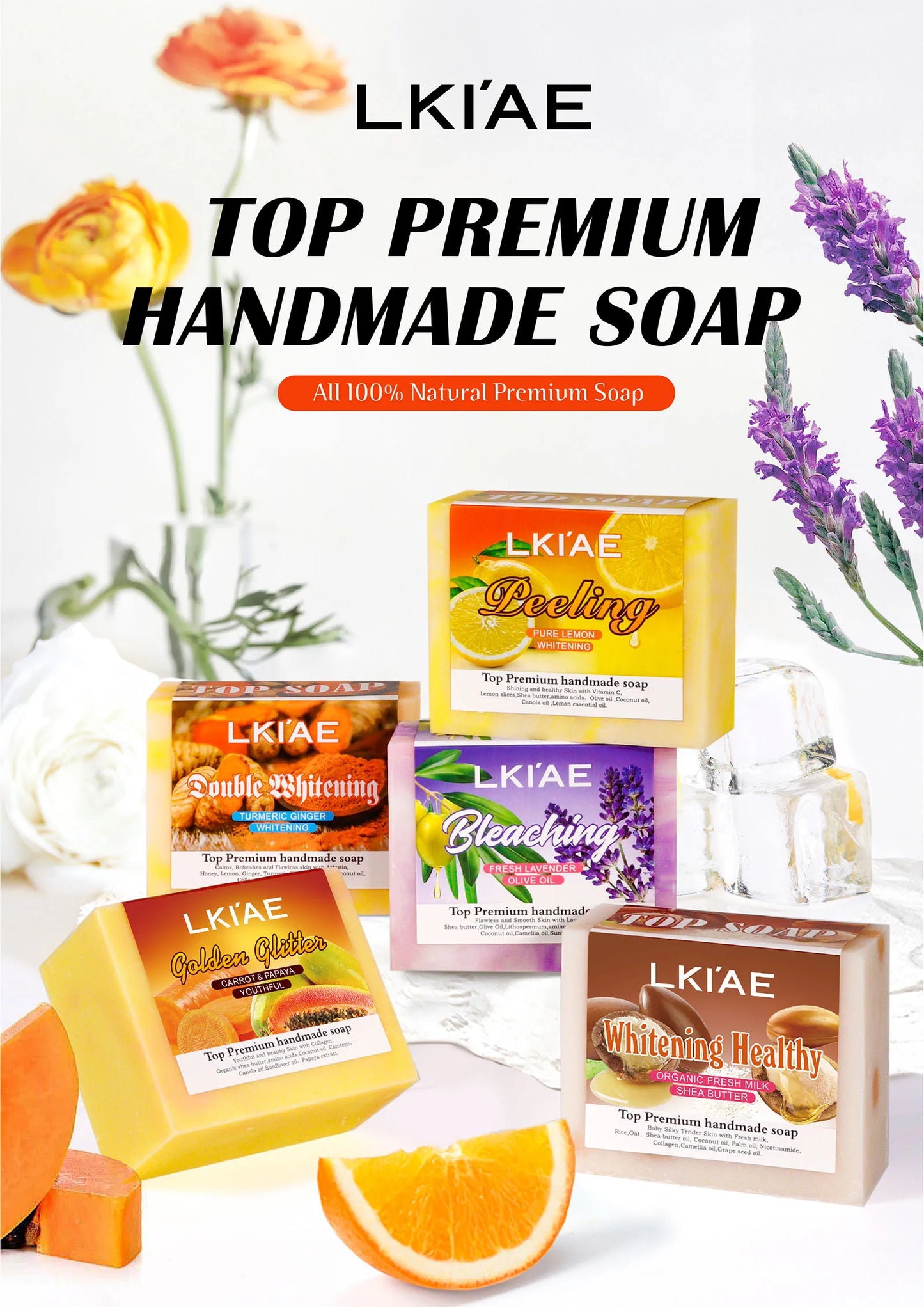 Face Whitening Handmade Lavender Soap