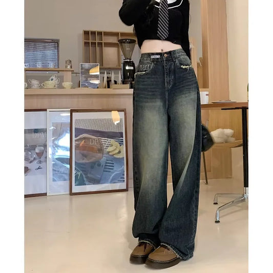 Women's Loose Wide Leg Jeans – Retro Street Fashion Essential