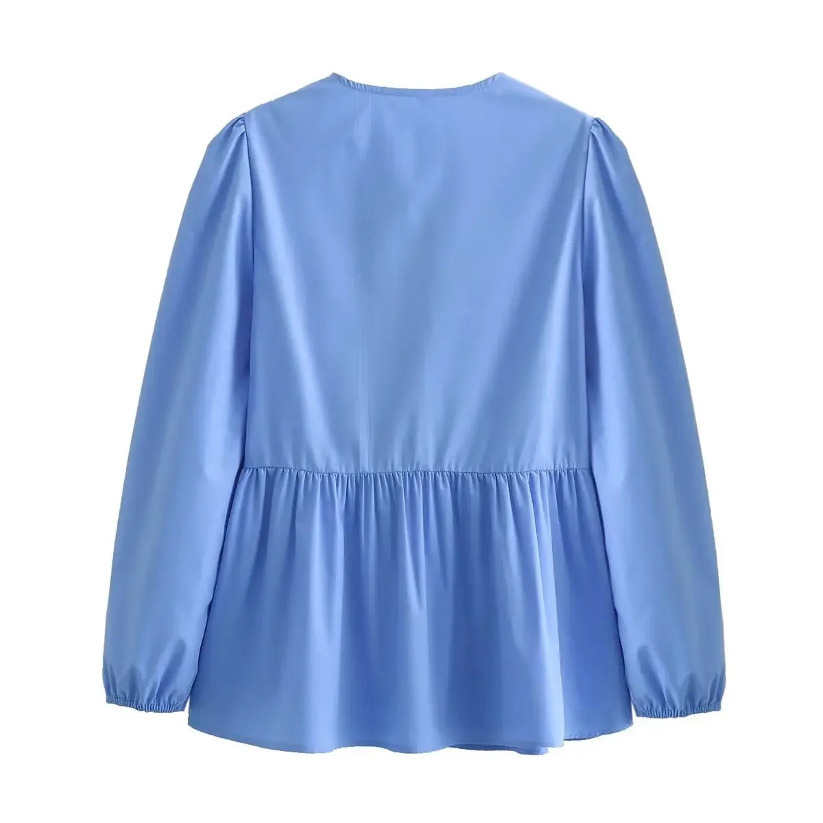 Vintage Women Puff Sleeve Loose Shirts