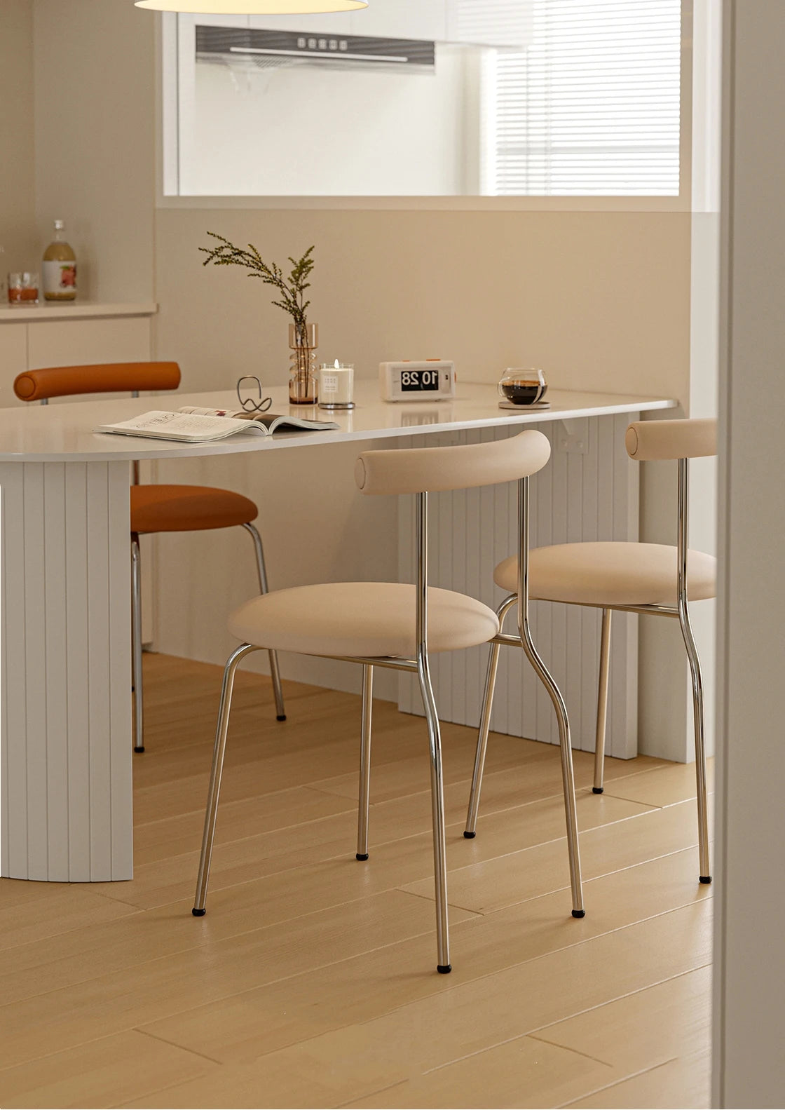 Cream Style Light Luxury Dining Chair