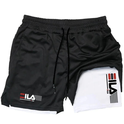 Men's Two-in-One Quick Dry Sports Shorts
