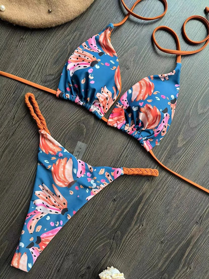 Bikini High Waist Swimsuit – Sexy Zebra Print Brazilian Bikini Set