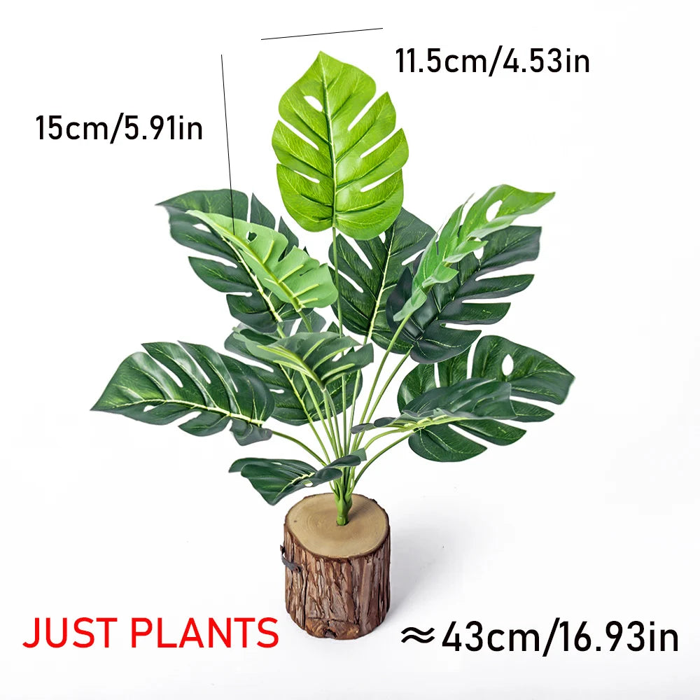 43cm 12 Forks Artificial Munster Tree Green Fake Plants