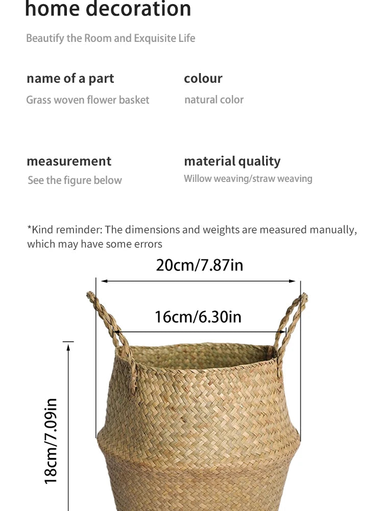 Organizer Folding Rattan Seagrass
