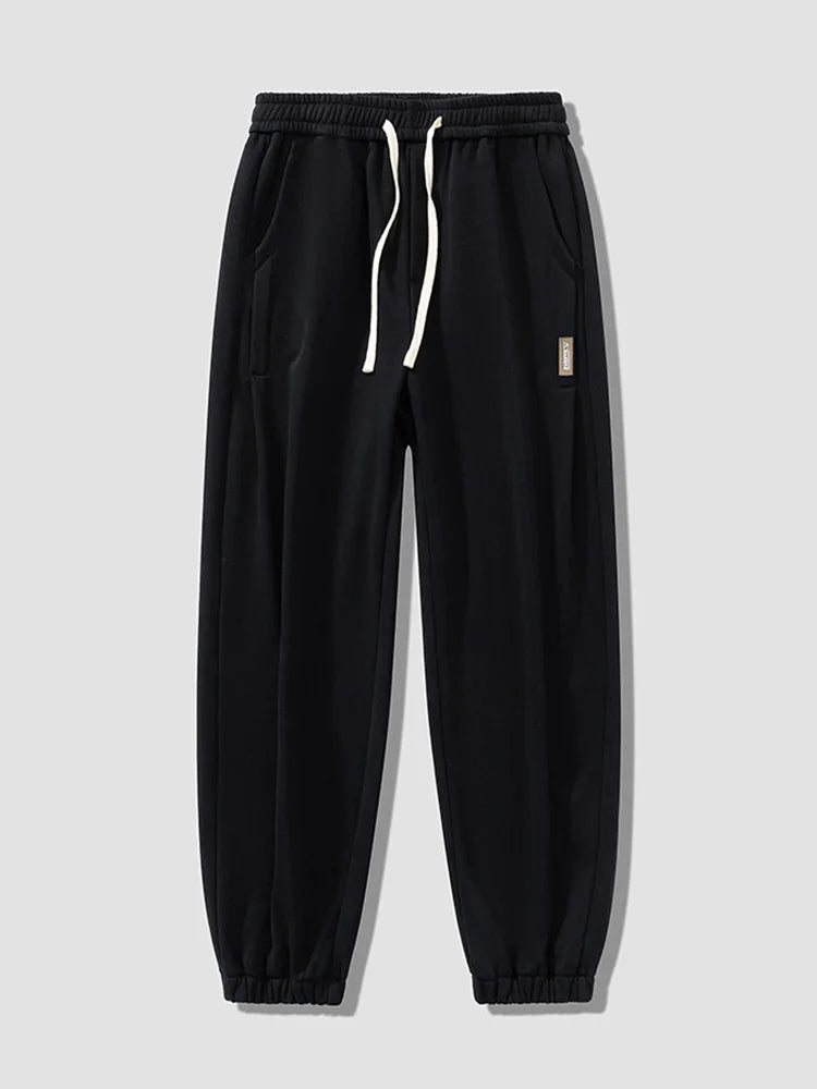 Plus Size Elastic Waist Cotton Joggers