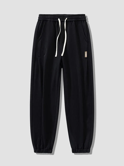Plus Size Elastic Waist Cotton Joggers