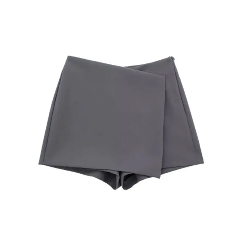 Asymmetric High Waist Vintage Skirt Shorts