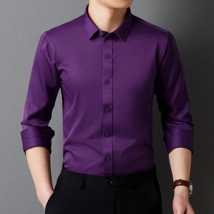 Classic Solid Color Long Sleeve Shirt