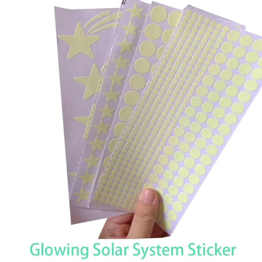 Luminous Stars Wall Stickers DIY PVC Glow in The Dark Planet