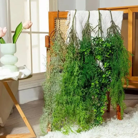 Artificial Hanging Green Plant Rattan Green Grass Plants