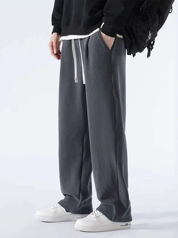 Winter Fleece Wide Leg Sweatpants