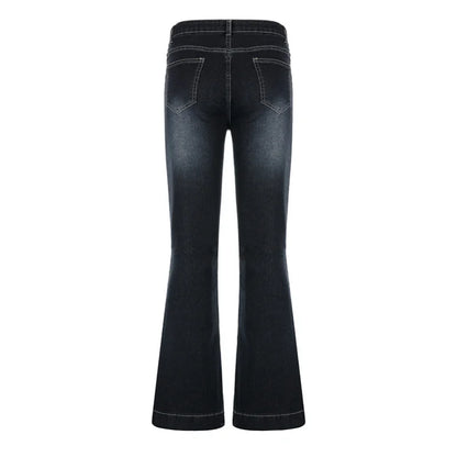 New Flare Jeans – Women’s Low Waist Vintage Aesthetic Denim Pants