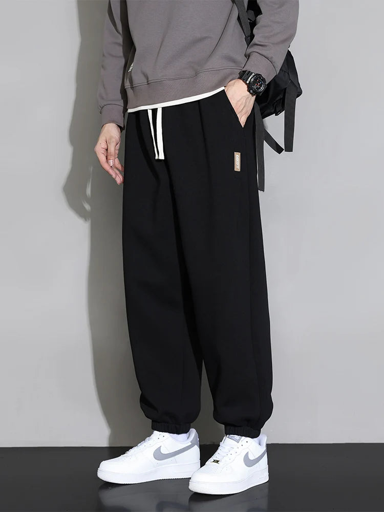 Plus Size Elastic Waist Cotton Joggers