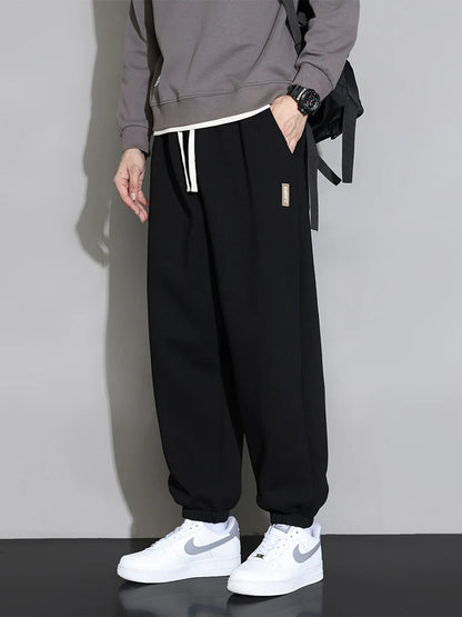Plus Size Elastic Waist Cotton Joggers