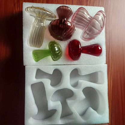 Transparent Glass Mushroom Vase - Hydroponic Planter